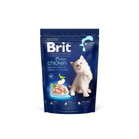 Корм сухий Brit Premium by Nature Cat Kitten для кошенят від 1 до 12 місяців з куркою 800 г 1111167469 фото