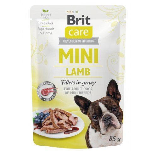 Корм вологий Brit Care Mini для дорослих собак філе з ягням в соусі 85 г 1111162665 фото