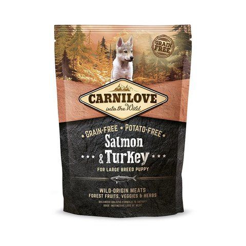 Корм сухий Carnilove Puppy Large Breed Salmon and Turkey для цуценят великих порід з лососем та індичкою 1,5 кг 1111145084 фото