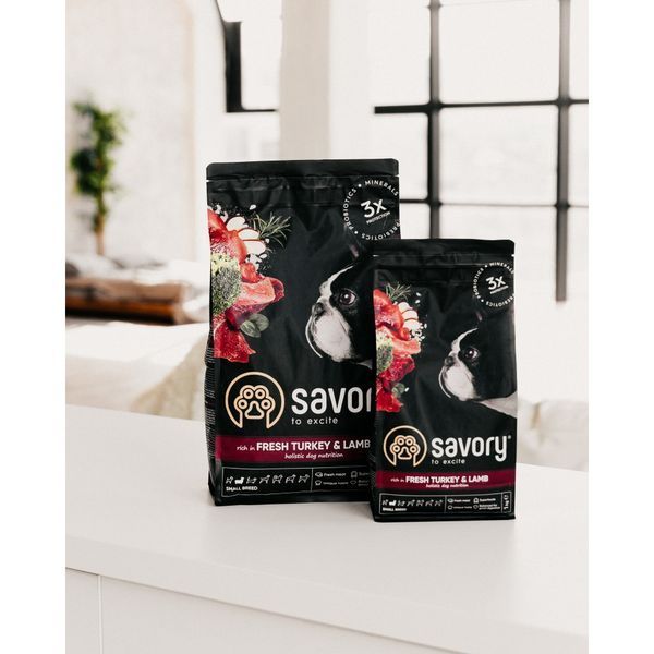 Корм сухий Savory Small Breed rich in Fresh Turkey and Lamb для дорослих собак малих порід до 10 кг зі свіжим ягням та індич 1111162976 фото