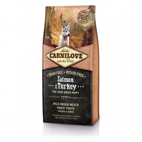 Корм сухий Carnilove Puppy Large Breed Salmon and Turkey для цуценят великих порід з лососем та індичкою 12 кг 1111145085 фото