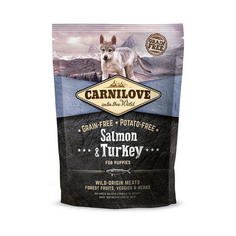 Корм сухий Carnilove Puppy Salmon and Turkey для цуценят усіх порід з лососем та індичкою 1,5 кг 1111145086 фото
