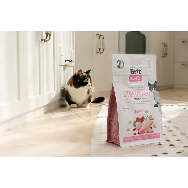 Корм сухий Brit Care Cat Grain Free Sterilized Sensitive для стерилізованих котів з чутливим травленням з кроликом 400 г 1111162359 фото