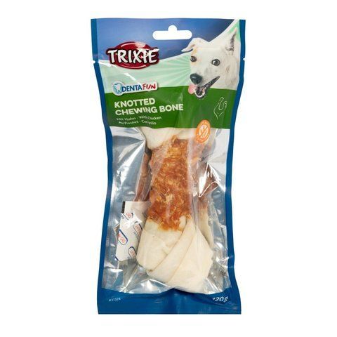 Ласощі Trixie Denta Fun для собак Кісточка для чищення зубів з куркою 18 см 120 г 1111146646 фото