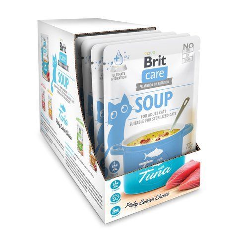 НАБІР Корм вологий Brit Care Soup Tuna д/котів суп з тунцем 75 г 15 шт 1111185952 фото