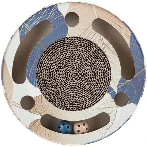 Дряпка Trixie для котів Барабан з двома кульками та котячою м ятою картонна 33х5,5 см 1111171715 фото