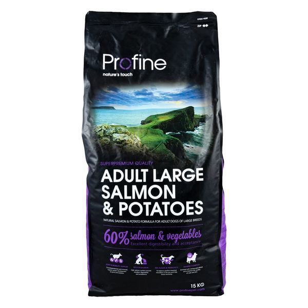 Корм сухий Profine Adult Large Breed Salmon для дорослих собак великих порід вагою від 25 кг з лососем та картоплею 15 кг 1111145690 фото