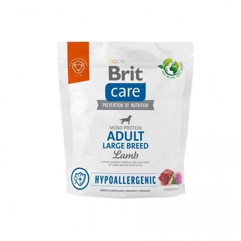 Корм сухий Brit Care Dog Hypoallergenic Adult Large Breed для дорослих собак великих порід гіпоалергенний з ягням 1 кг 1111173366 фото