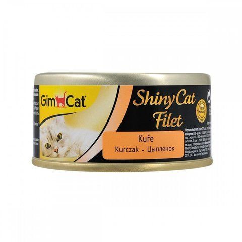 Корм вологий GimCat Shiny Cat Filet для котів з куркою та рисом 70 г 1111148271 фото
