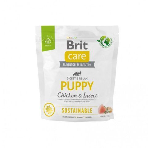 Корм сухий Brit Care Dog Sustainable Puppy для цуценят з куркою та комахами 1 кг 1111171948 фото