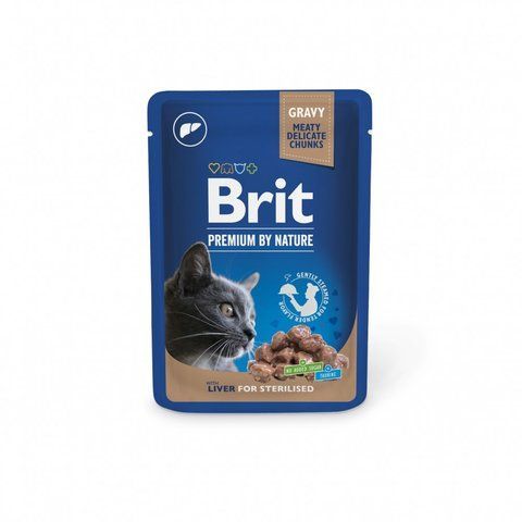 Корм вологий Brit Premium Liver for Sterilised д/стерилізованих котів печінка 100 г 1111178695 фото
