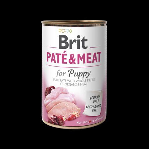 Корм вологий Brit Care Pate and Meat для цуценят з куркою та індичкою 400 г 1111151342 фото
