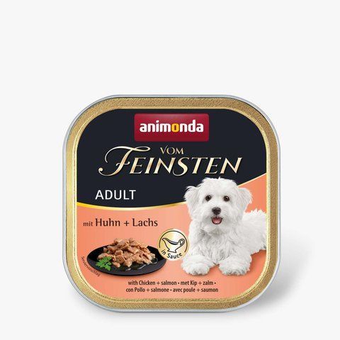 Корм вологий Animonda Vom Feinsten delicious sauce Adult with Chicken + salmon для собак з куркою і лососем 150г 1111183464 фото