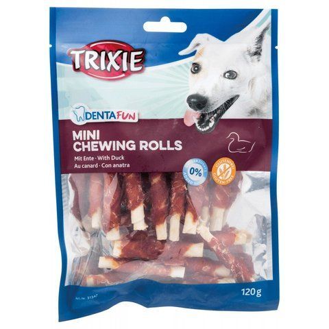 Ласощі Trixie Denta Fun Mini Chewing Rolls для собак Паличка для чищення зубів з качкою 6 см 120 г 1111148380 фото