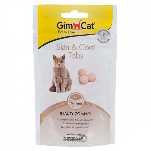 Вітаміни GimCat Every Day Skin and Coat таблетки для котів для покращення стану шерсті 40 г 1111153593 фото