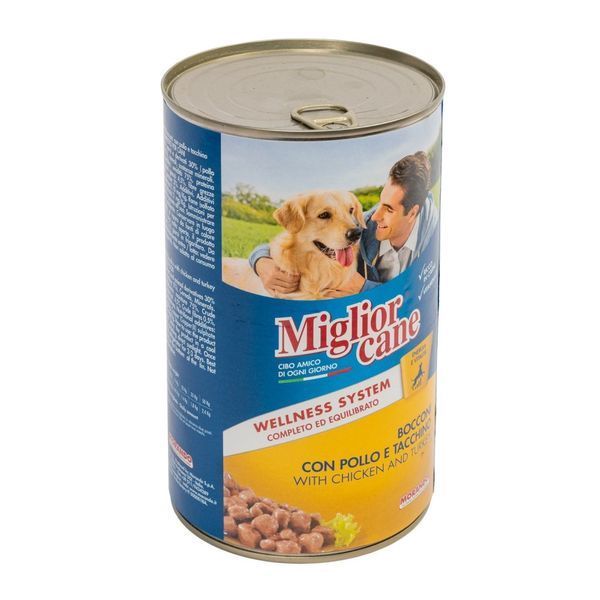 Корм вологий Migliorcane для собак з куркою та індичкою 1,250 кг 1111168486 фото