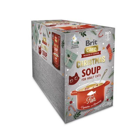 НАБІР Корм вологий Brit Care Christmas Fish Soup д/котів різдвяний суп з рибою 15х75 г 1111194226 фото