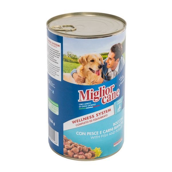 Корм вологий Migliorcane для собак з рибою та птицею 1,250 кг 1111168490 фото