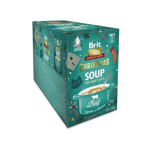 Корм вологий Brit Care Christmas Beef Soup д/котів різдвяний суп з яловичиною 75 г 1111215153 фото