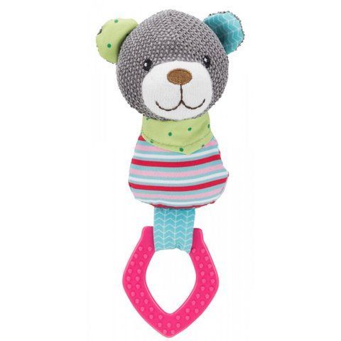 Іграшка Trixie Junior для собак Ведмідь з кільцем та звуком поліестер/пластик 23 см 1111170352 фото