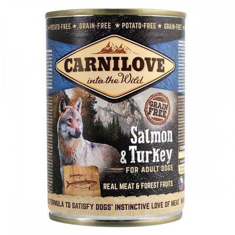 Корм вологий Carnilove Dog k консерви для собак з лососем та індичкою 400 г 1111148556 фото