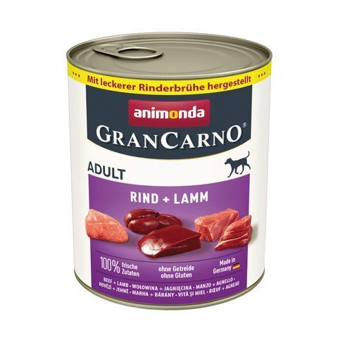 Корм вологий GranCarno Adult Beef Lamb для дорослих собак з яловичиною і ягнятиною 800 г 1111171527 фото