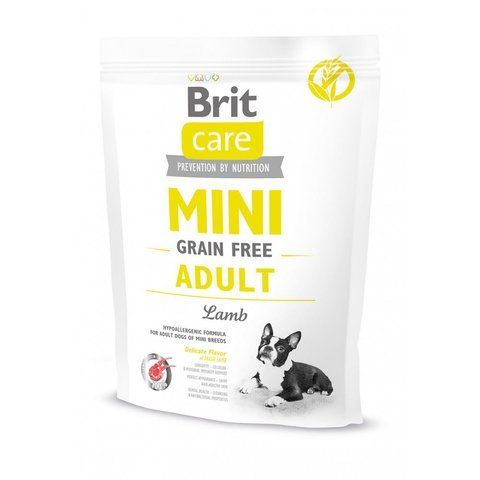 Корм сухий Brit Care Grain Free Mini Adult Lamb для дорослих собах мініатюрних порід з ягням 400 г 1111148813 фото