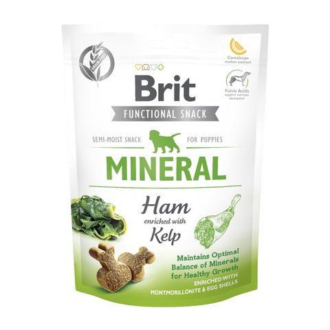 Ласощі Brit Care Functional Snack Mineral Ham д/цуценят напіввологі мінерали і шинка 150 г 1111180648 фото