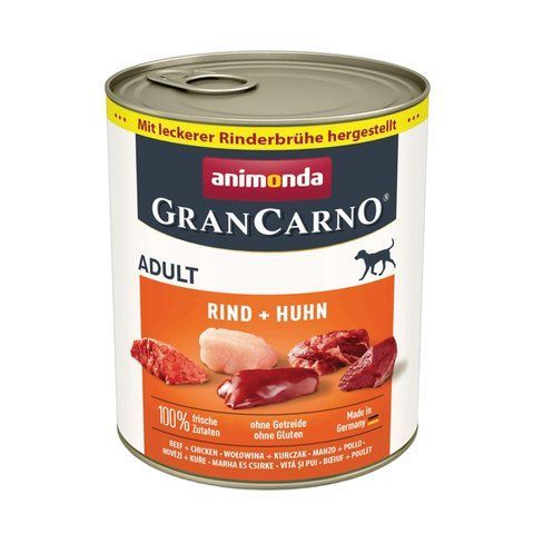 Корм вологий GranCarno Adult Beef Chicken для дорослих собак з яловичиною і куркою 800 г 1111171530 фото