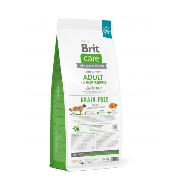 Корм сухий Brit Care Dog Grain-free Adult Large Breed для дорослих собак великих порід беззерновий з лососем 12 кг 1111173384 фото