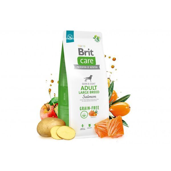 Корм сухий Brit Care Dog Grain-free Adult Large Breed для дорослих собак великих порід беззерновий з лососем 12 кг 1111173384 фото