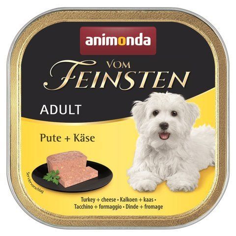 Корм Vom Feinsten Adult Turkey + cheese консервований д/соб з індичкою та сиром 150 г арт.82988 1111189900 фото
