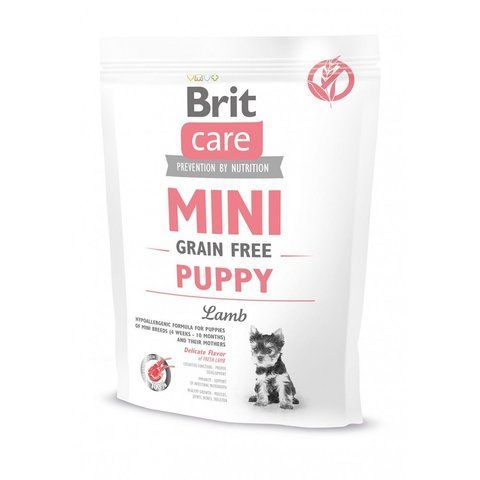 Корм сухий Brit Care Grain Free Mini Puppy Lamb для цуценят та молодих собак мініатюрних порід з ягням 400 г 1111148816 фото