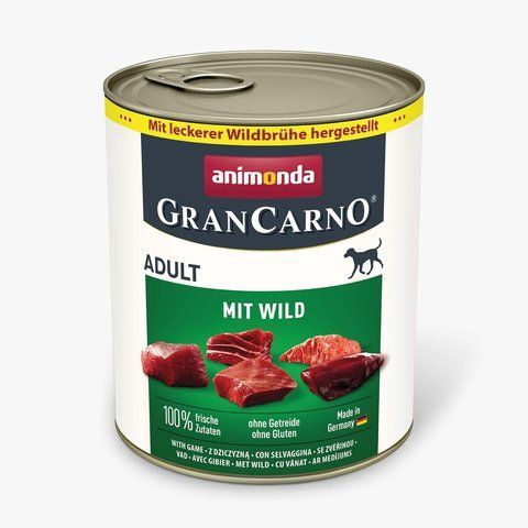 Корм GranCarno Adult with game консервований д/соб з дичиною 800 г арт.82483 1111189901 фото
