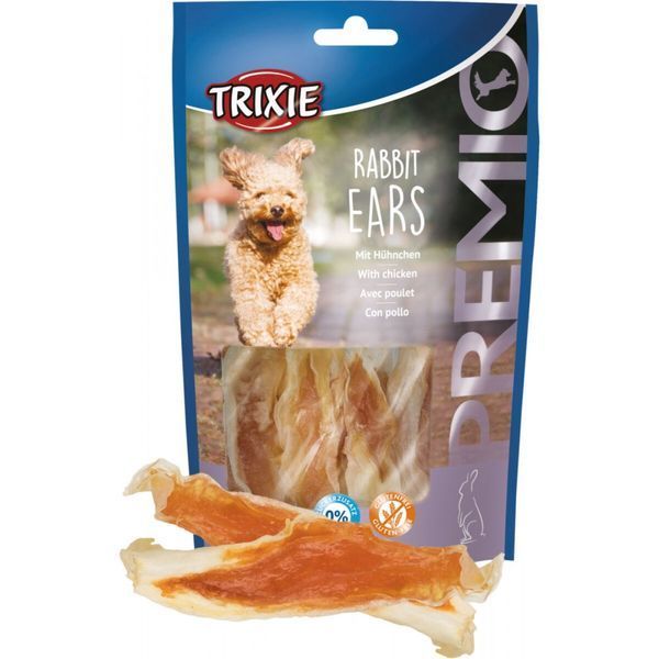 Ласощі Trixie Premio Rabbit Ears для собак вушка кролика та філе курки 80 г 1111157556 фото