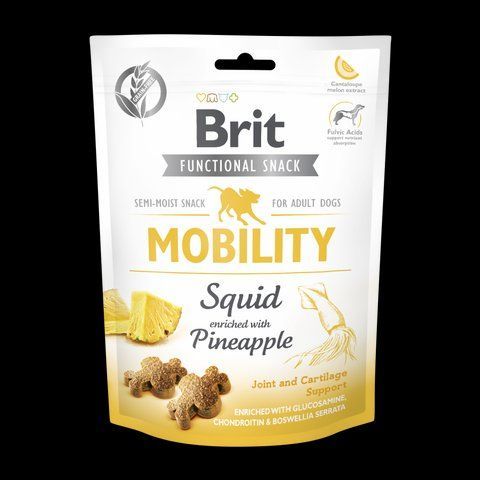 Ласощі Brit Care Functional Snack Mobility для собак для підтримки суглобів з кальмаром та ананасом 150 г 1111158242 фото