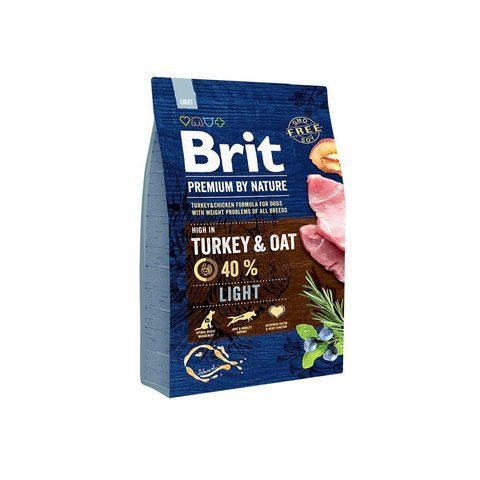 Корм сухий Brit Premium Dog Light для собак з надмірною вагою з індичкою 3 кг 1111150974 фото