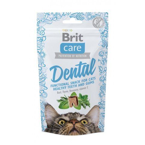 Ласощі Brit Care Functional Snack Dental д/котів для здоров я зубів та ясен з індичкою 50 г 1111158248 фото