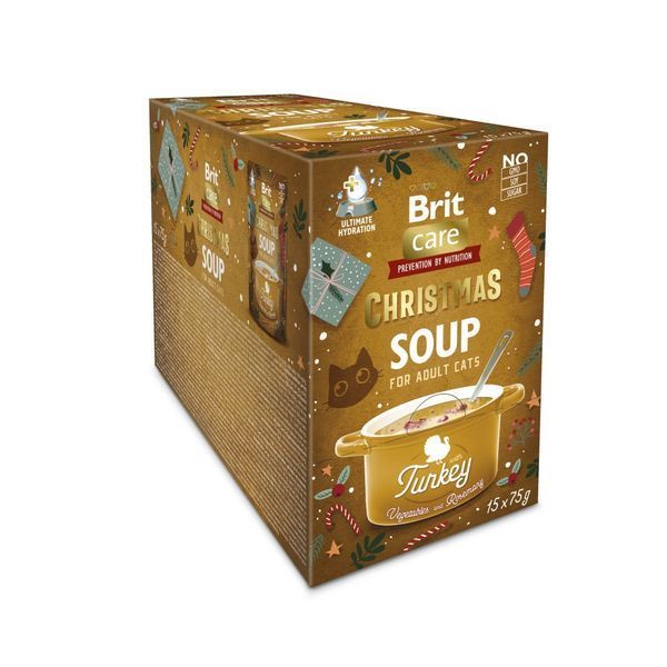 Корм вологий Brit Care Christmas Turkey Soup д/котів різдвяний суп з індичкою 75 г 1111215154 фото