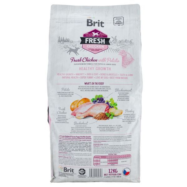 Корм сухий Brit Fresh Chicken/Potato Puppy для цуценят та молодих собак всіх порід з куркою та картоплею 12 кг 1111153739 фото