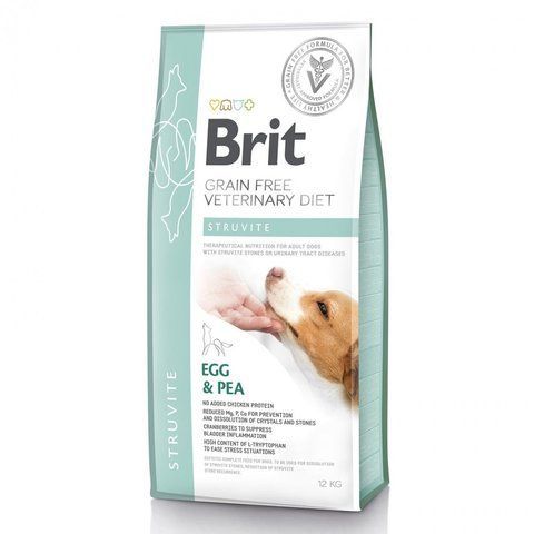 Корм сухий Brit Grain Free VetDiet Dog Struvite для собак з сечокам_яною хворобою з яйцем індичкою горохом гречкою 12 кг 1111151941 фото