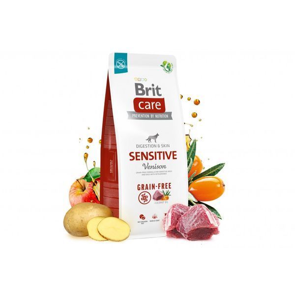 Корм сухий Brit Care Dog Grain-free Sensitive для собак з чутливим травленням та харчовою непереносимістю беззерновий з олен 1111173388 фото