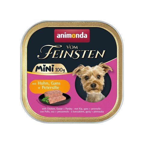 Корм вологий Vom Feinsten Adult Mini для собак міні порід з куркою, гускою + петрушка 100 г 1111209705 фото