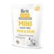 Корм сухий Brit Care Grain Free Mini Hair Skin для собак мніатюрних порід для шкіри та шерсті з лососем та оселедцем 400 г 1111148825 фото 1
