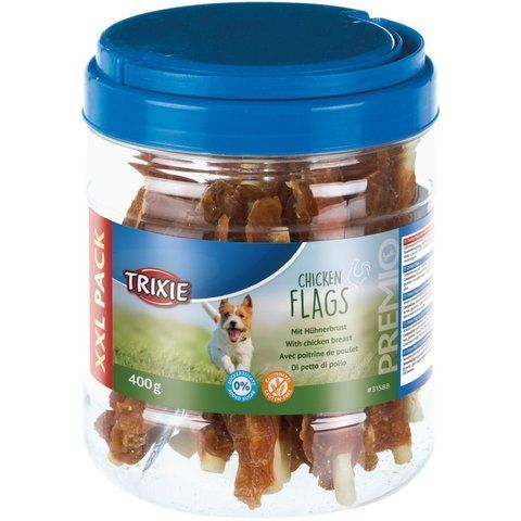 Ласощі Trixie Premio Chicken Flags для собак куряче філе банка 400 г 1111146931 фото