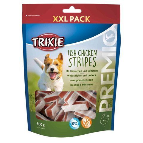 Ласощі Trixie Premio Fish Chicken Stripes XXL для собак палички курка та лосось 300 г 1111140894 фото