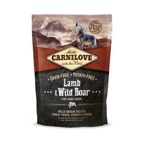 Корм сухий Carnilove Adult Lamb and Wild Boar для дорослих собак усіх порід з ягнятиною та диким кабаном 1,5 кг 1111145078 фото