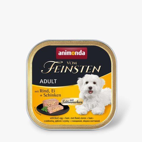 Корм вологий Vom Feinsten д/соб яловичина,яйце, шинка 150г 1111204269 фото